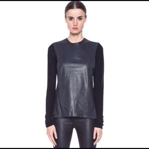 Helmut Lang Smooth Leather Hide Top Size P XS